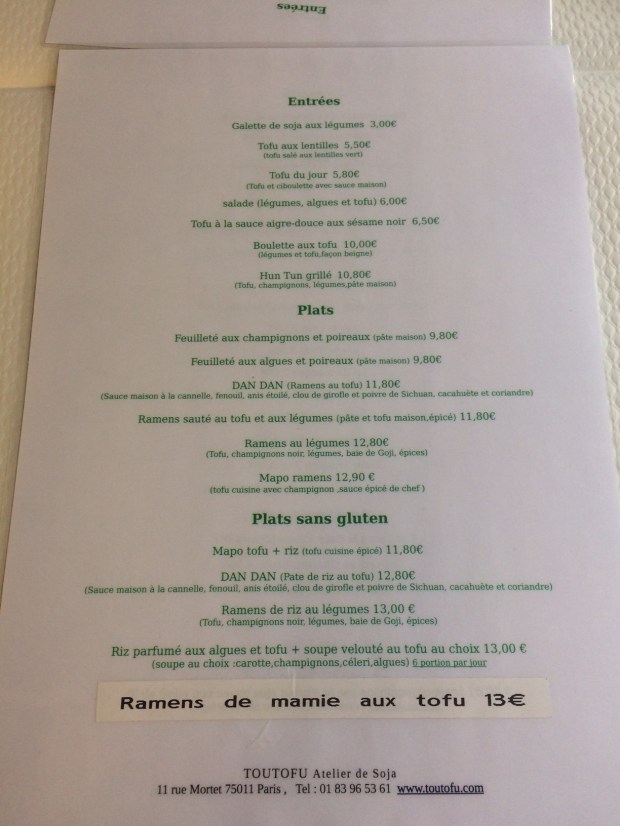 Toutofu carte